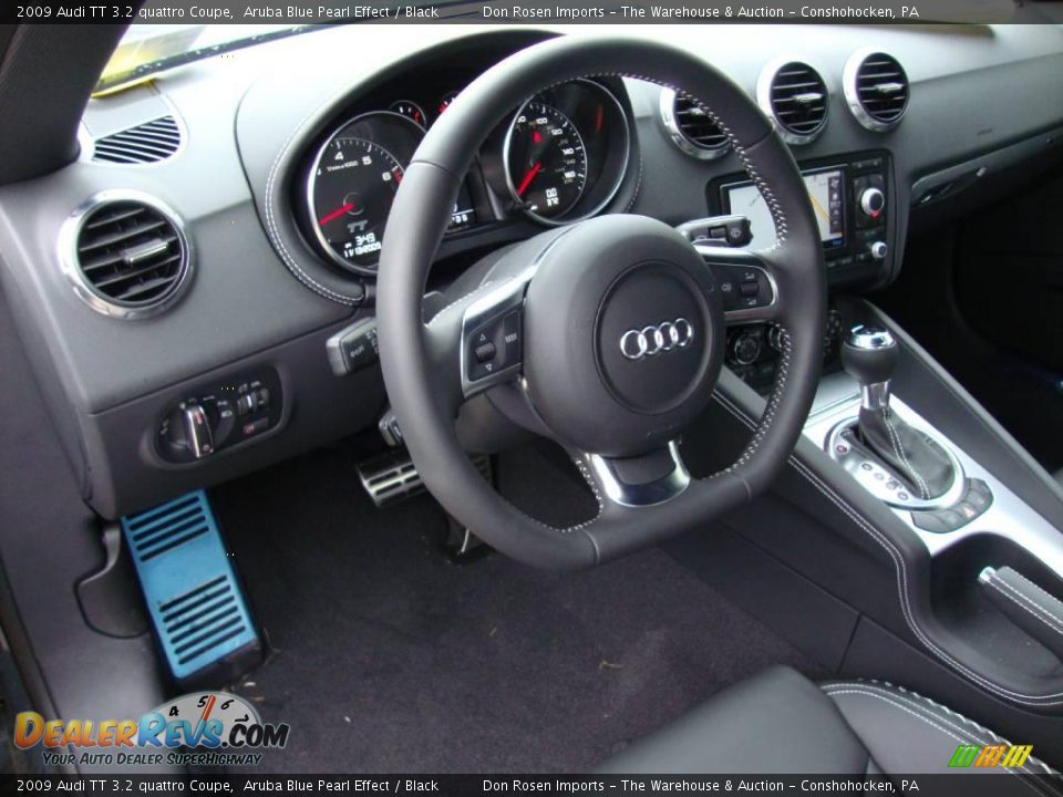 2009 Audi TT 3.2 quattro Coupe Aruba Blue Pearl Effect / Black Photo #11