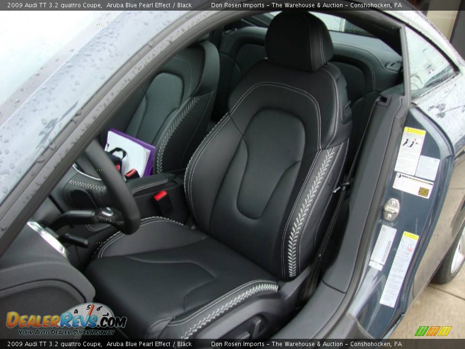 2009 Audi TT 3.2 quattro Coupe Aruba Blue Pearl Effect / Black Photo #16