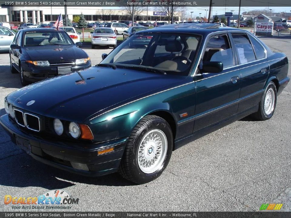 1995 BMW 5 Series 540i Sedan Boston Green Metallic / Beige Photo #1