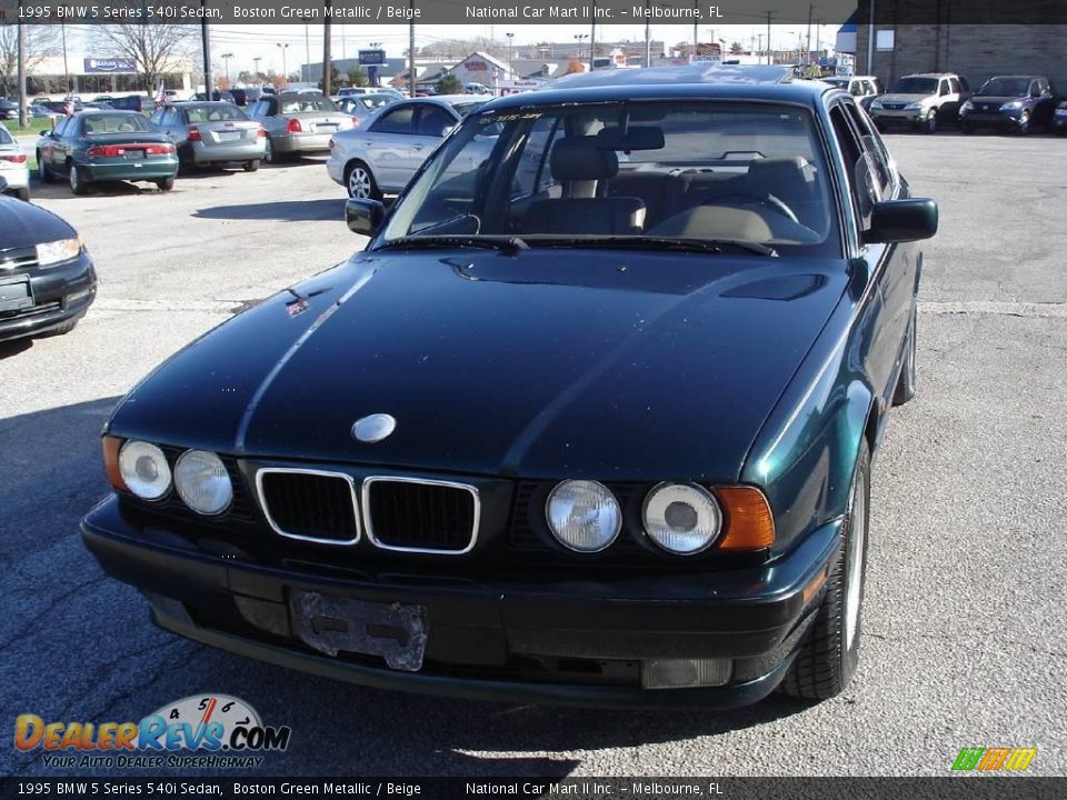 1995 BMW 5 Series 540i Sedan Boston Green Metallic / Beige Photo #2