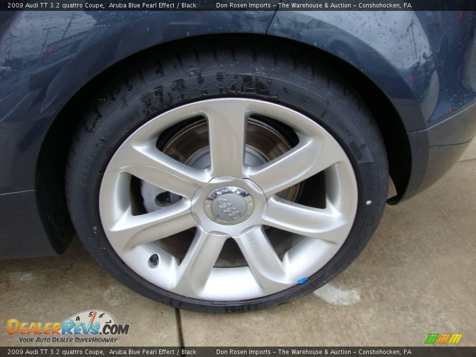 2009 Audi TT 3.2 quattro Coupe Aruba Blue Pearl Effect / Black Photo #26