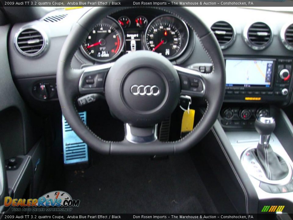 2009 Audi TT 3.2 quattro Coupe Aruba Blue Pearl Effect / Black Photo #27