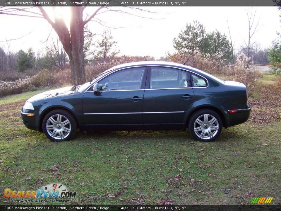 2005 Volkswagen Passat GLX Sedan Northern Green / Beige Photo #8
