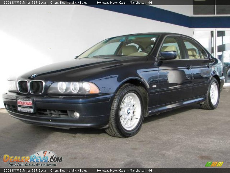 2001 BMW 5 Series 525i Sedan Orient Blue Metallic / Beige Photo #1