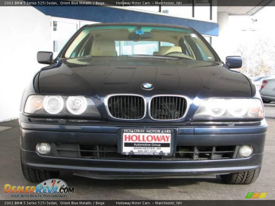 2001 BMW 5 Series 525i Sedan Orient Blue Metallic / Beige Photo #2