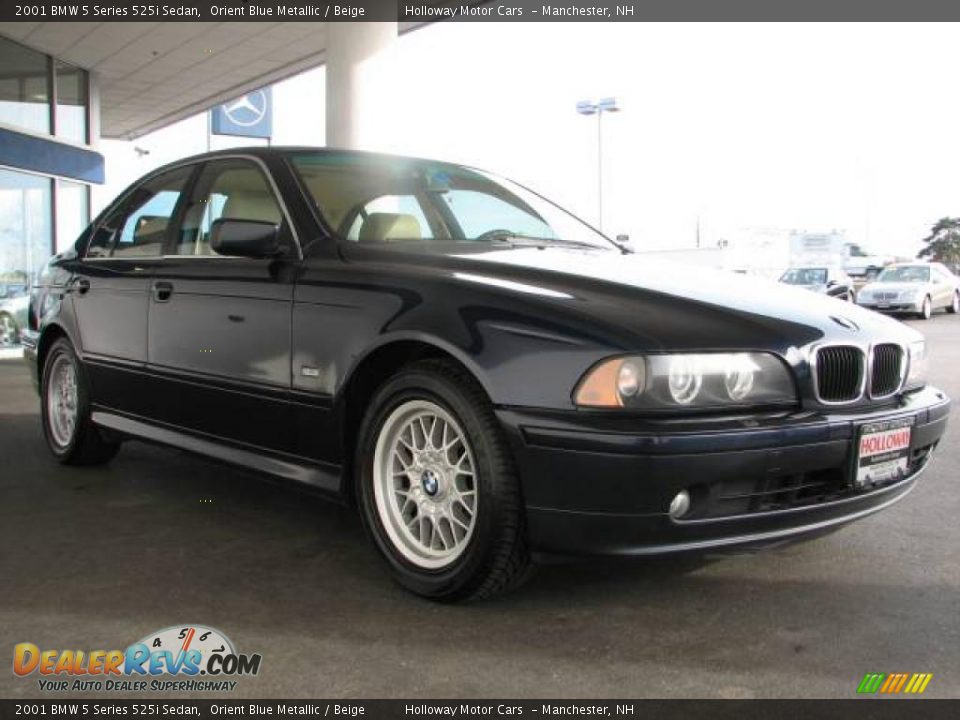 2001 BMW 5 Series 525i Sedan Orient Blue Metallic / Beige Photo #3