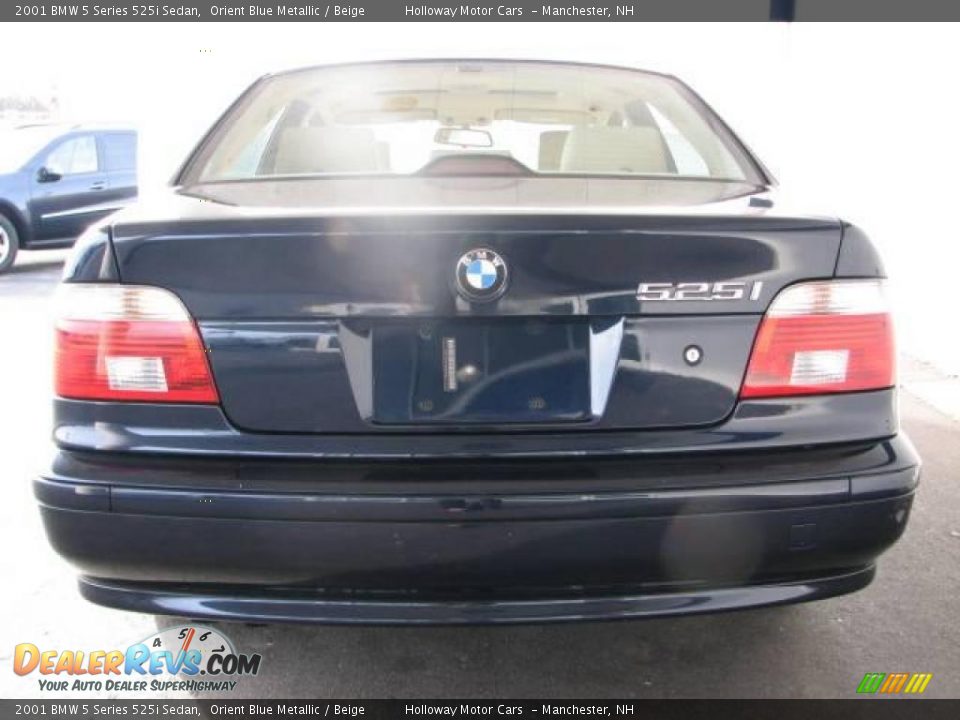 2001 BMW 5 Series 525i Sedan Orient Blue Metallic / Beige Photo #4