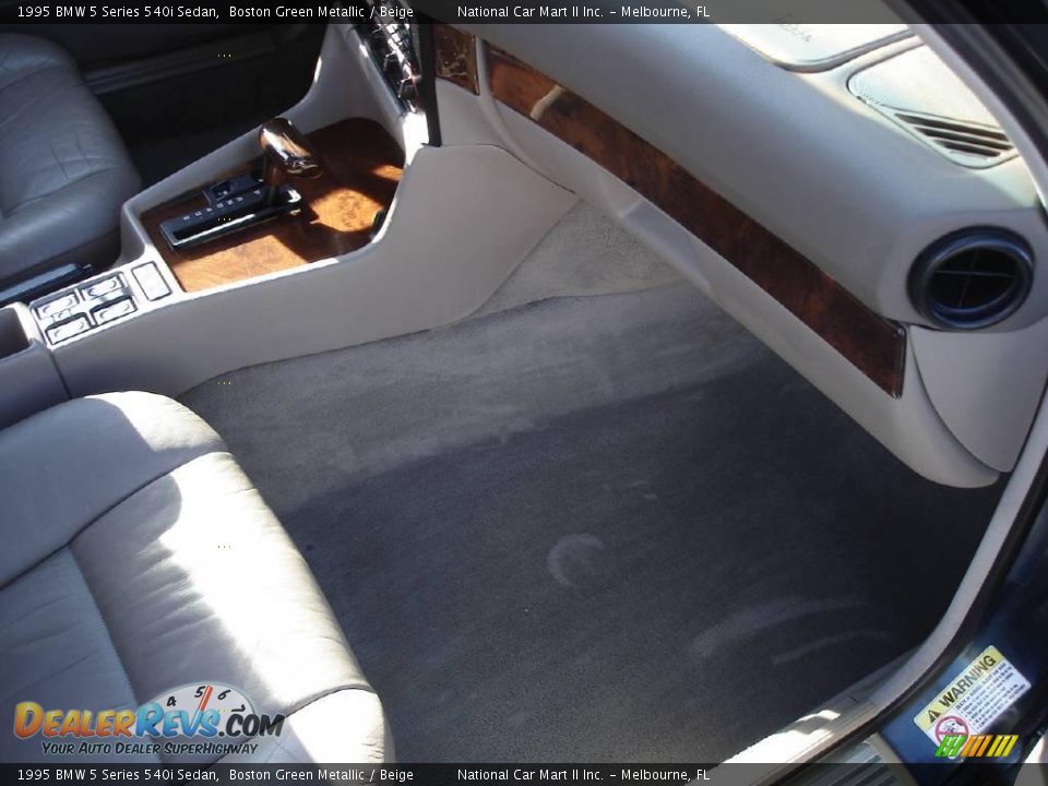 1995 BMW 5 Series 540i Sedan Boston Green Metallic / Beige Photo #24