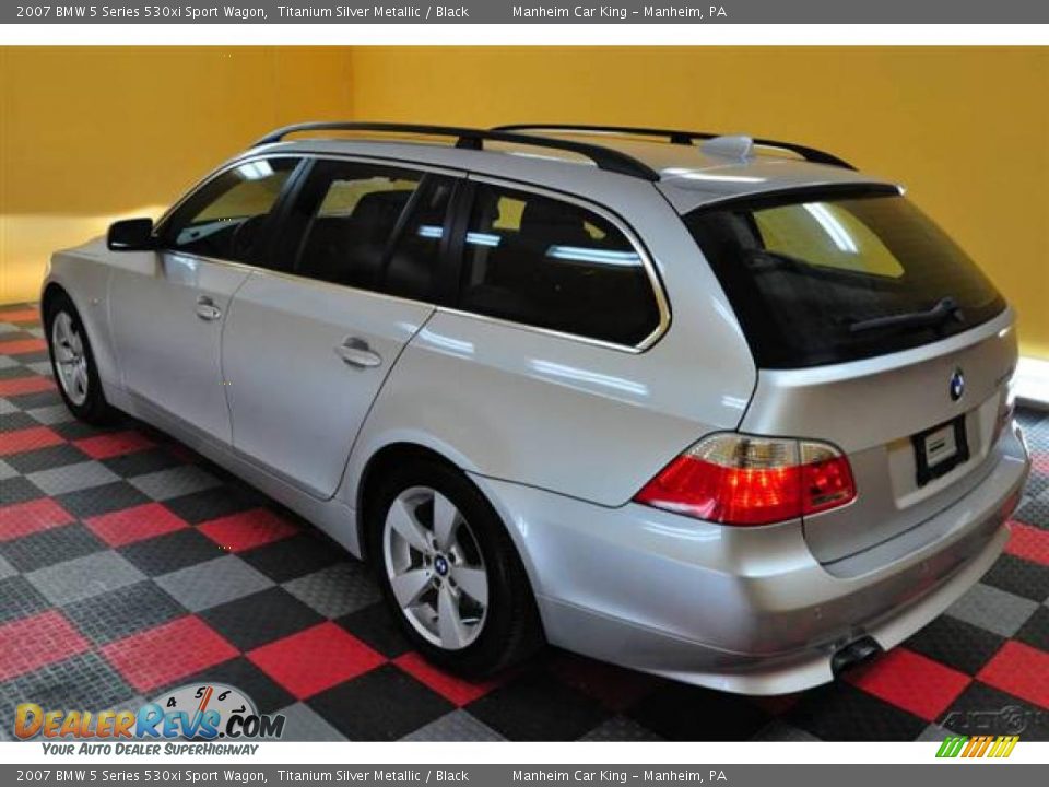 2007 BMW 5 Series 530xi Sport Wagon Titanium Silver Metallic / Black Photo #4