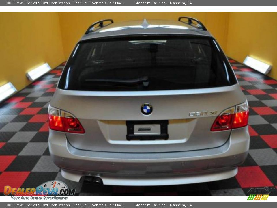 2007 BMW 5 Series 530xi Sport Wagon Titanium Silver Metallic / Black Photo #5