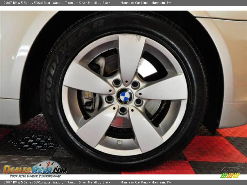 2007 BMW 5 Series 530xi Sport Wagon Titanium Silver Metallic / Black Photo #20
