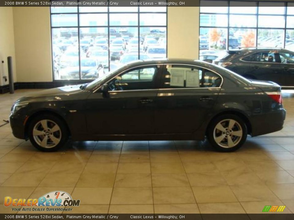 2008 BMW 5 Series 528xi Sedan Platinum Grey Metallic / Grey Photo #1