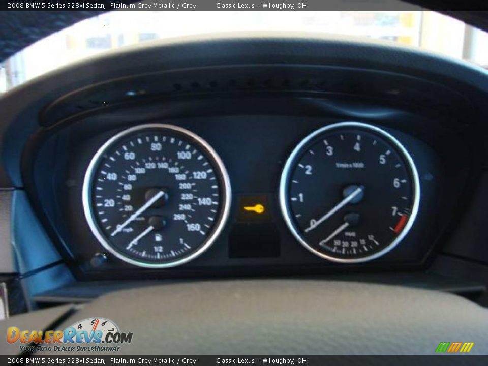 2008 BMW 5 Series 528xi Sedan Platinum Grey Metallic / Grey Photo #12