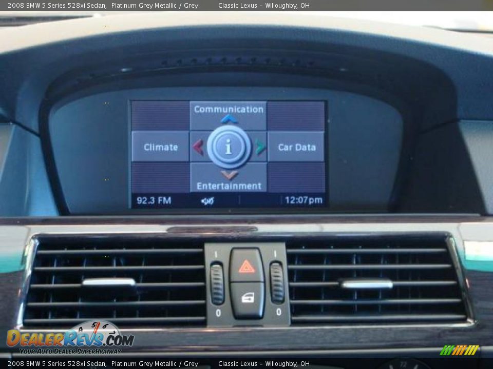 2008 BMW 5 Series 528xi Sedan Platinum Grey Metallic / Grey Photo #16