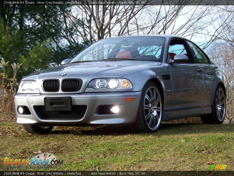 2006 BMW M3 Coupe Silver Grey Metallic / Imola Red Photo #1