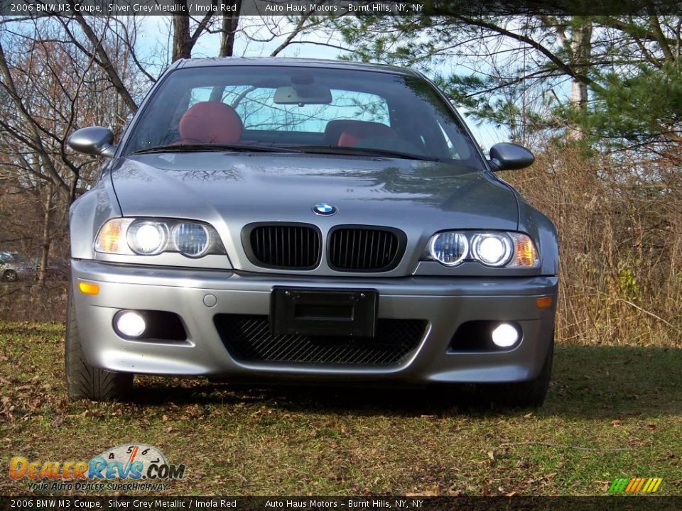2006 BMW M3 Coupe Silver Grey Metallic / Imola Red Photo #2