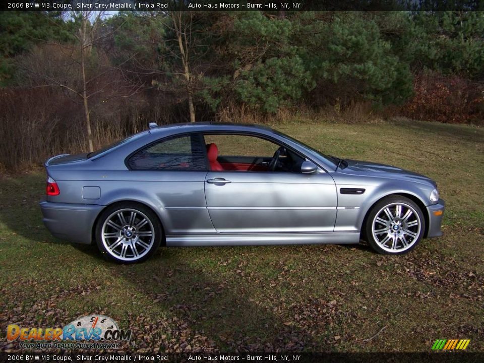 2006 BMW M3 Coupe Silver Grey Metallic / Imola Red Photo #4