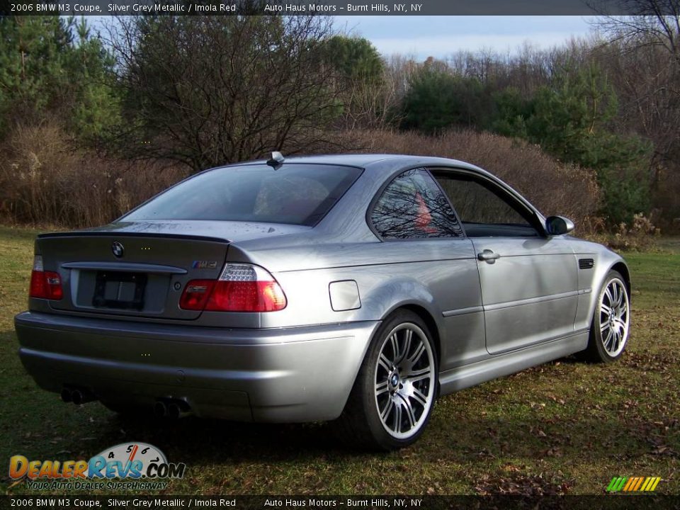 2006 BMW M3 Coupe Silver Grey Metallic / Imola Red Photo #5
