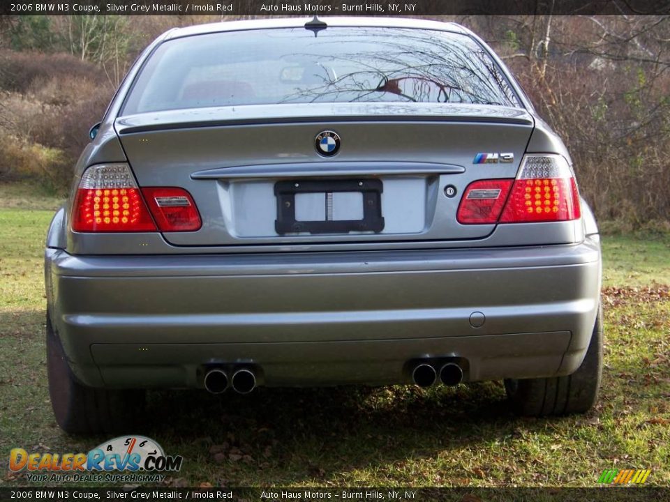 2006 BMW M3 Coupe Silver Grey Metallic / Imola Red Photo #6