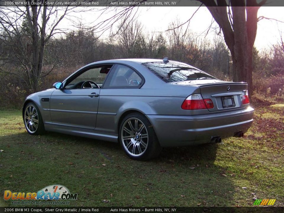 2006 BMW M3 Coupe Silver Grey Metallic / Imola Red Photo #7