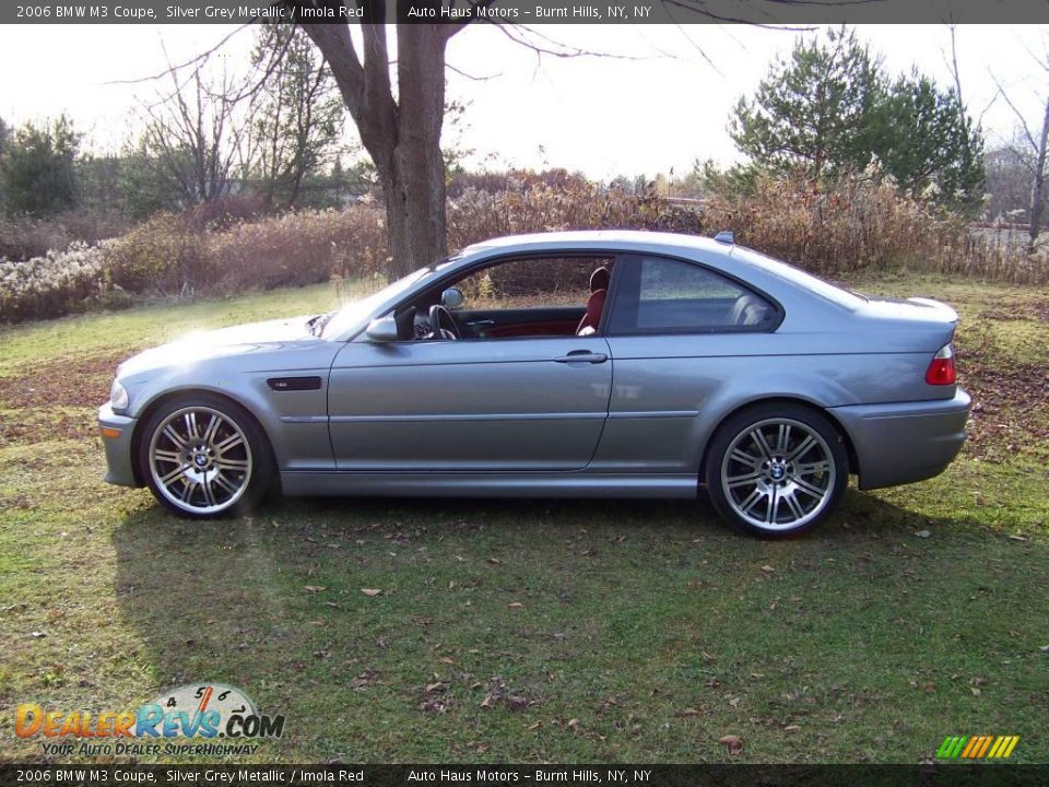 2006 BMW M3 Coupe Silver Grey Metallic / Imola Red Photo #8