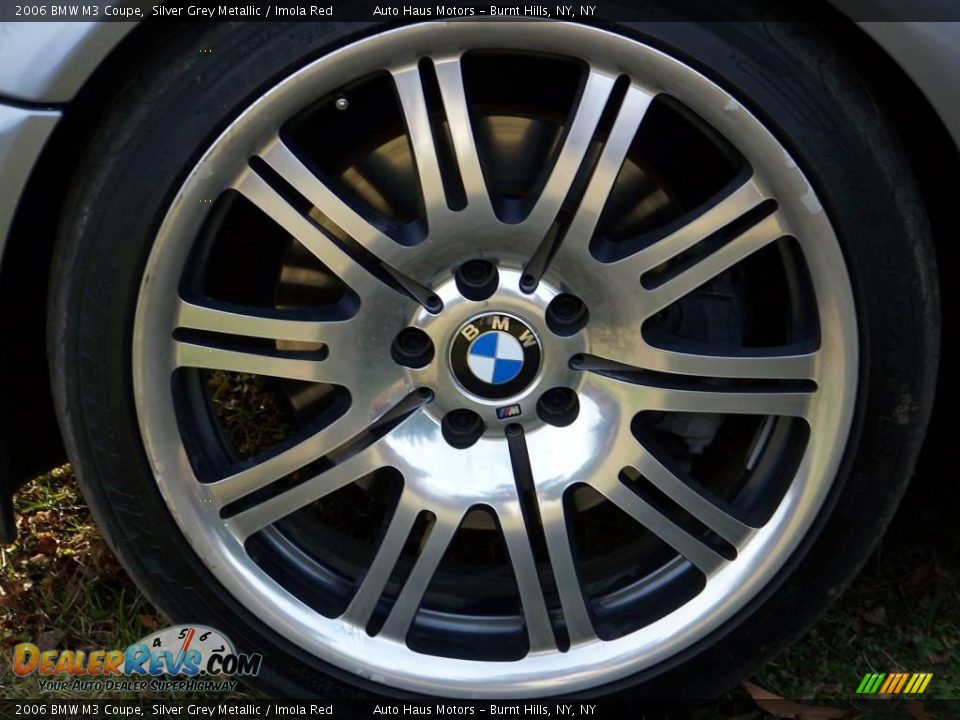 2006 BMW M3 Coupe Silver Grey Metallic / Imola Red Photo #9