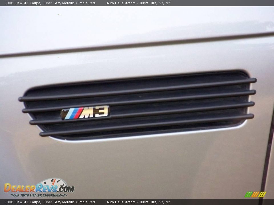 2006 BMW M3 Coupe Silver Grey Metallic / Imola Red Photo #10