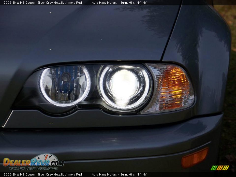 2006 BMW M3 Coupe Silver Grey Metallic / Imola Red Photo #11