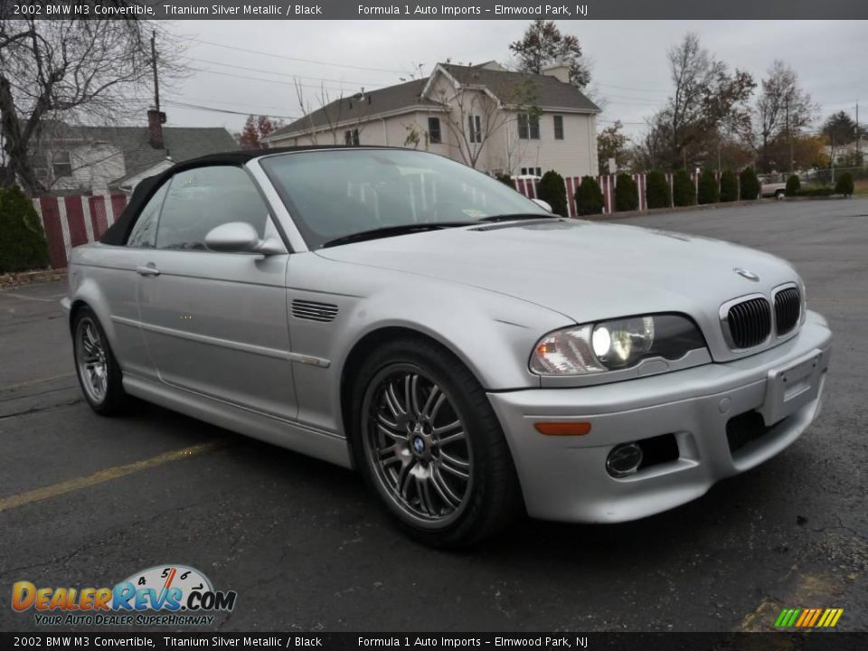 2002 BMW M3 Convertible Titanium Silver Metallic / Black Photo #2