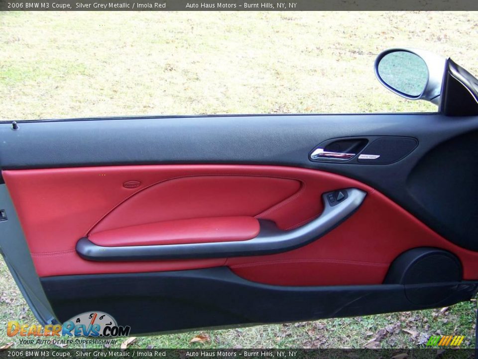 2006 BMW M3 Coupe Silver Grey Metallic / Imola Red Photo #18