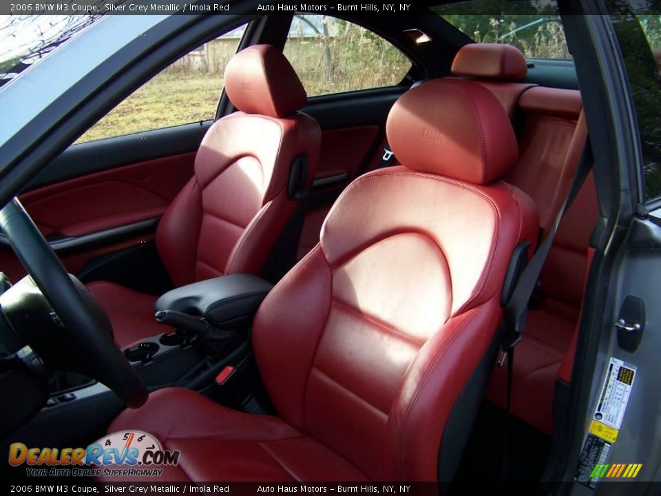 2006 BMW M3 Coupe Silver Grey Metallic / Imola Red Photo #19