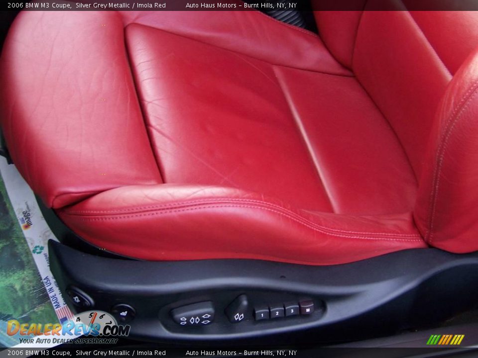 2006 BMW M3 Coupe Silver Grey Metallic / Imola Red Photo #20