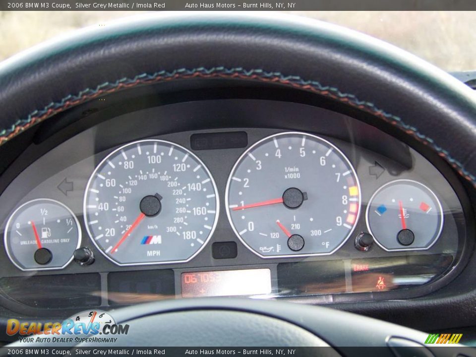 2006 BMW M3 Coupe Silver Grey Metallic / Imola Red Photo #22