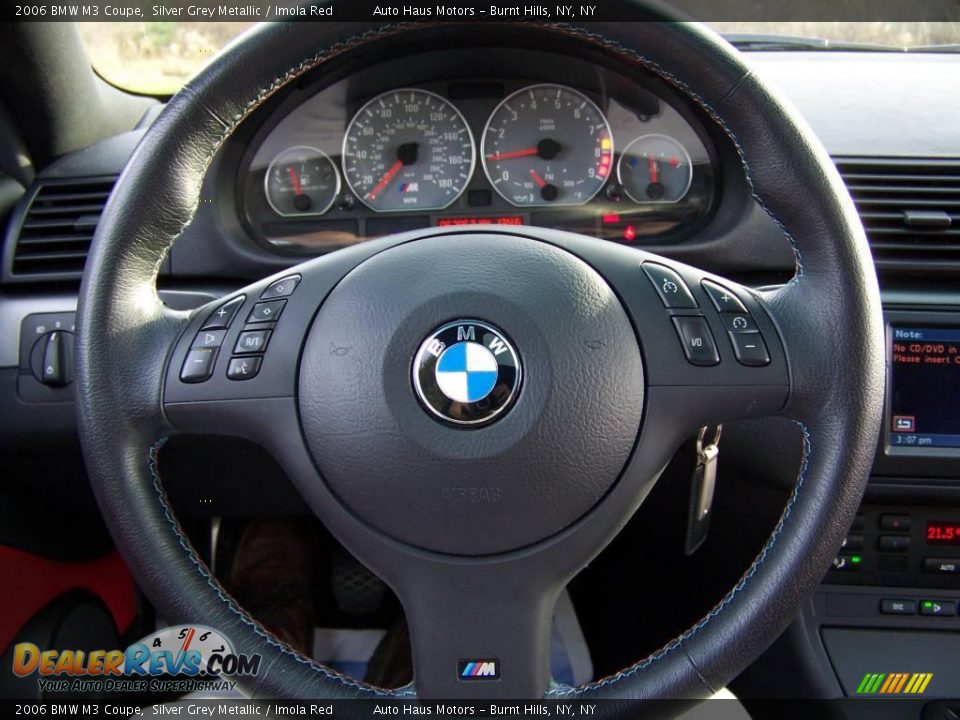 2006 BMW M3 Coupe Silver Grey Metallic / Imola Red Photo #23