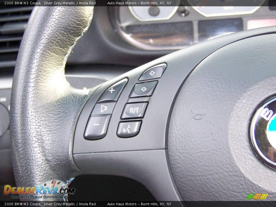 2006 BMW M3 Coupe Silver Grey Metallic / Imola Red Photo #24