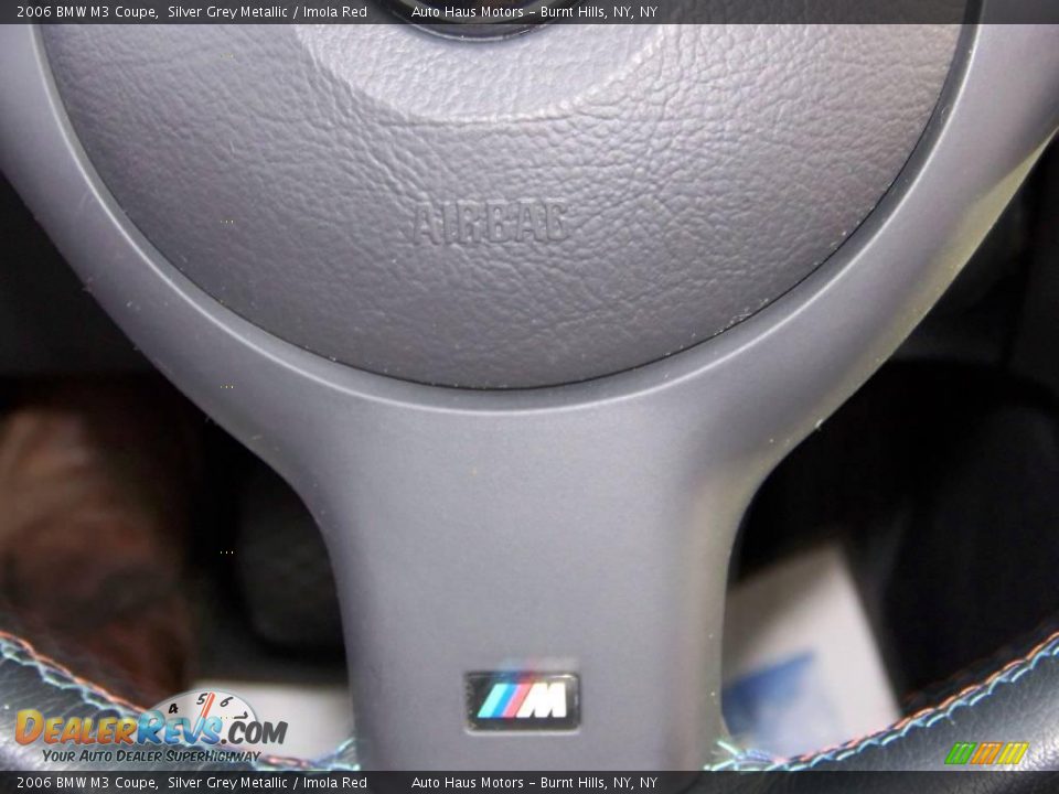 2006 BMW M3 Coupe Silver Grey Metallic / Imola Red Photo #25