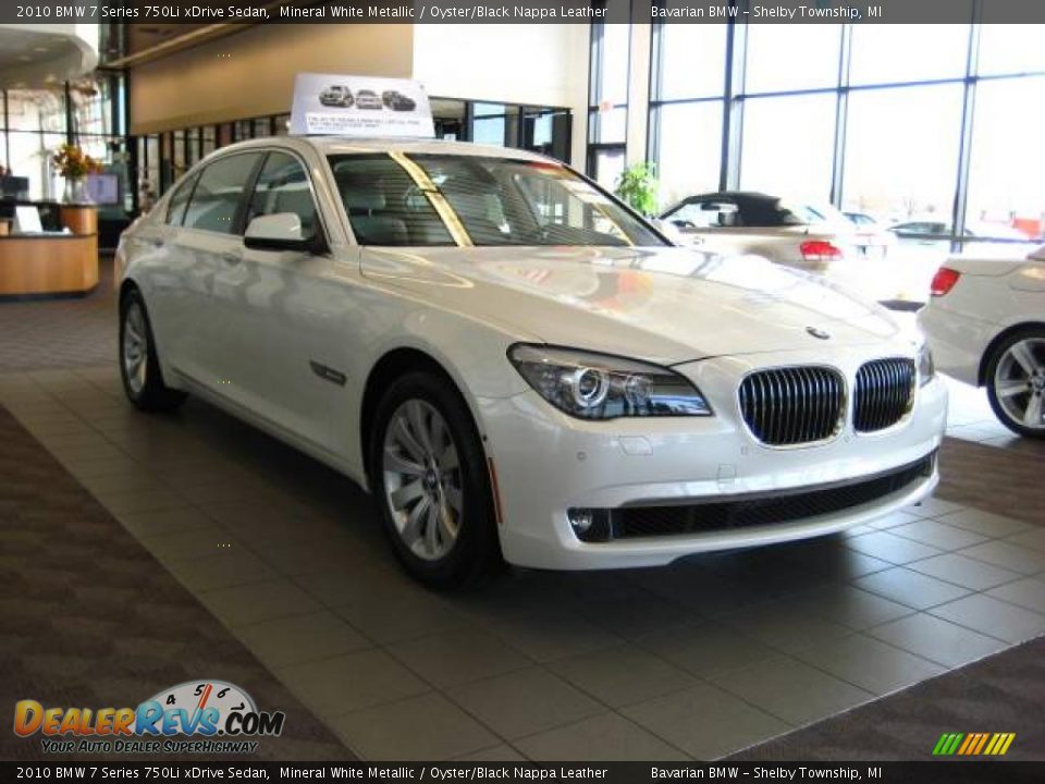 2010 BMW 7 Series 750Li xDrive Sedan Mineral White Metallic / Oyster/Black Nappa Leather Photo #1