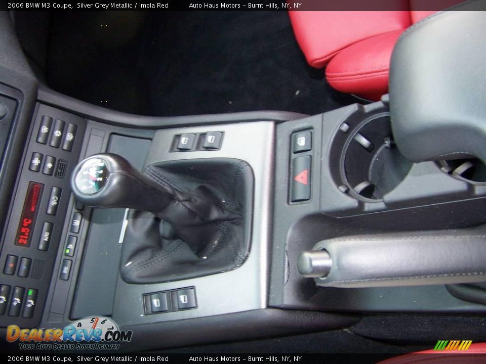 2006 BMW M3 Coupe Silver Grey Metallic / Imola Red Photo #29