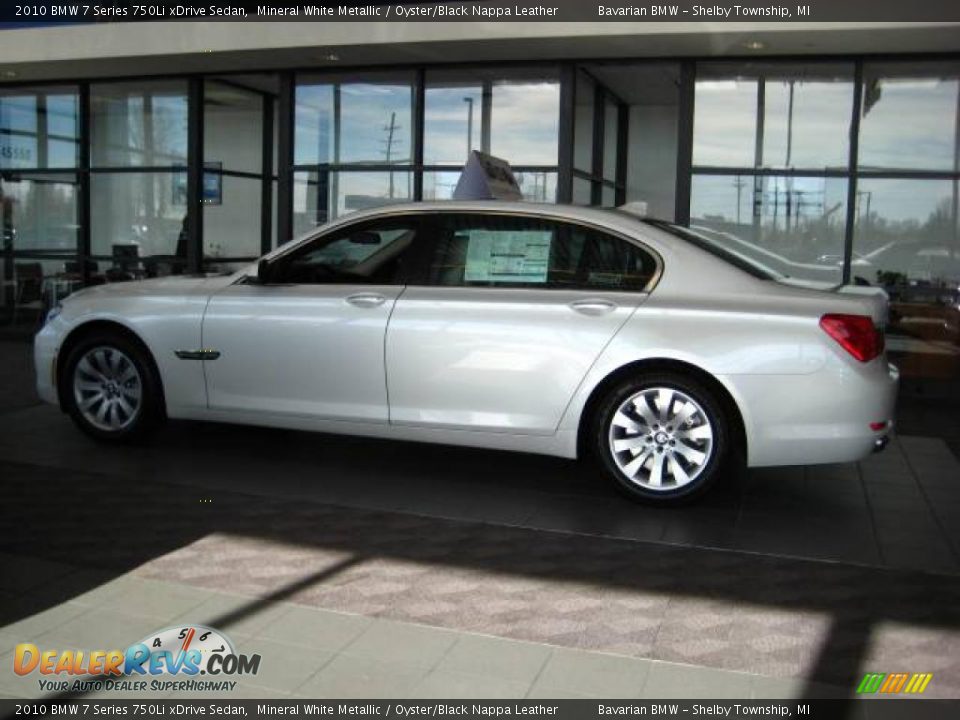 2010 BMW 7 Series 750Li xDrive Sedan Mineral White Metallic / Oyster/Black Nappa Leather Photo #4