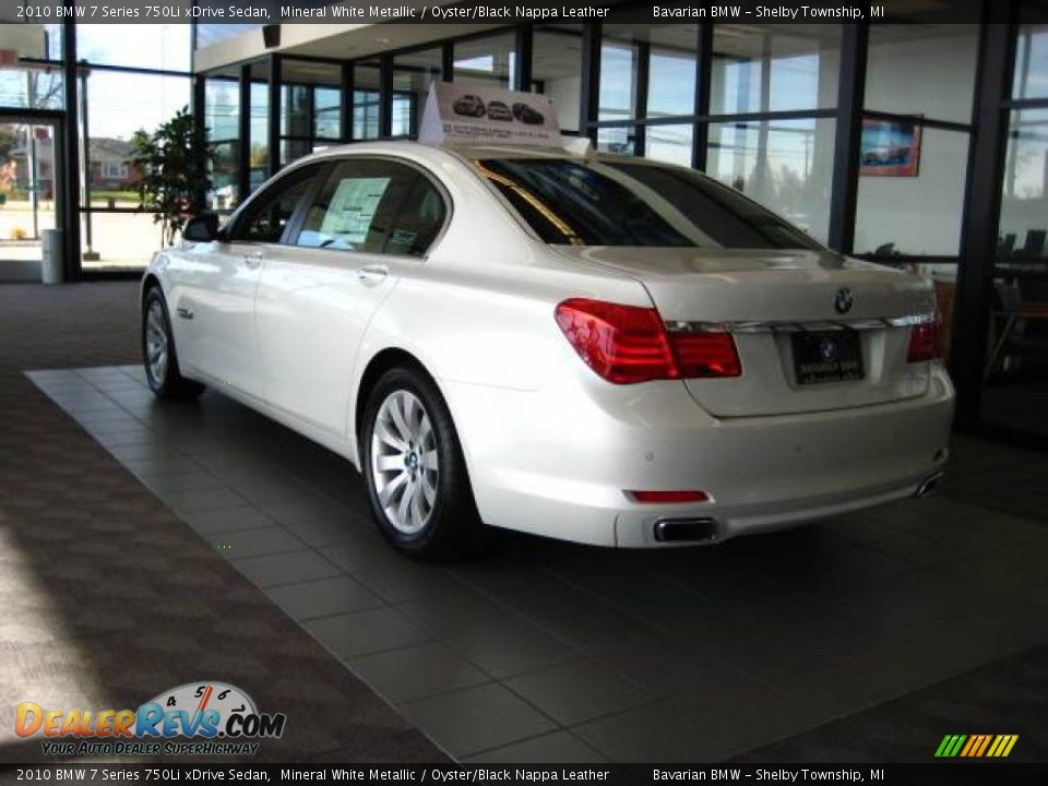 2010 BMW 7 Series 750Li xDrive Sedan Mineral White Metallic / Oyster/Black Nappa Leather Photo #5
