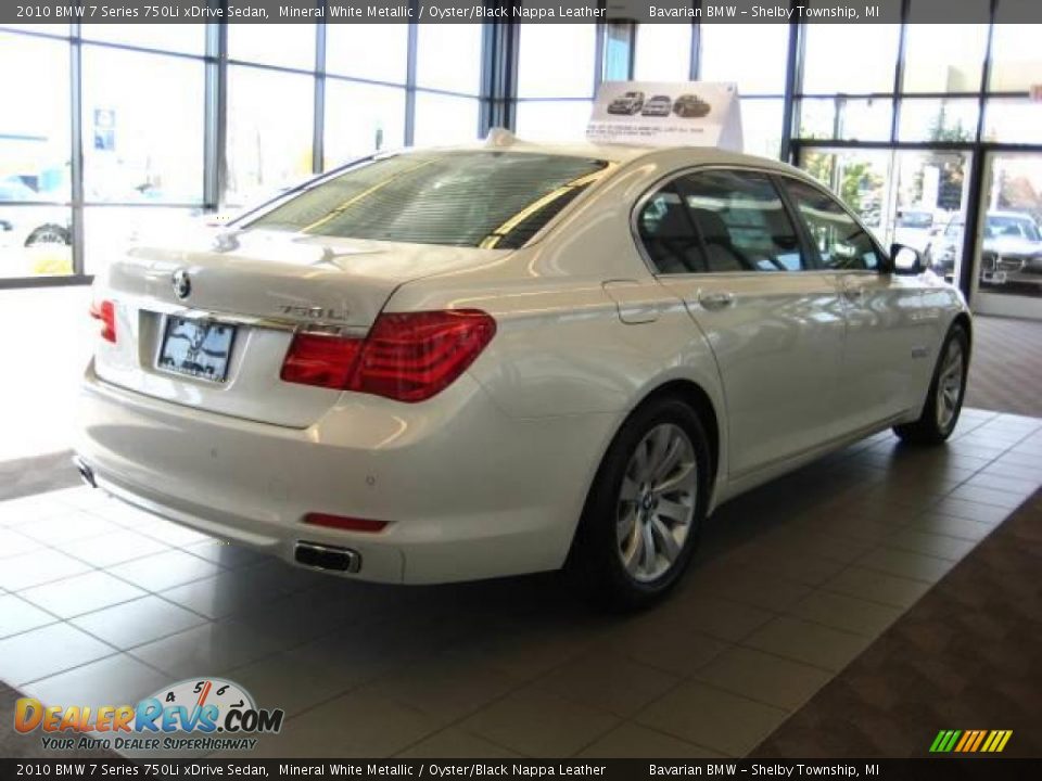 2010 BMW 7 Series 750Li xDrive Sedan Mineral White Metallic / Oyster/Black Nappa Leather Photo #7