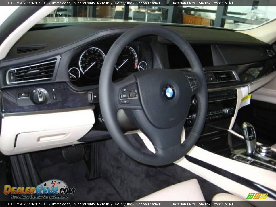 2010 BMW 7 Series 750Li xDrive Sedan Mineral White Metallic / Oyster/Black Nappa Leather Photo #8