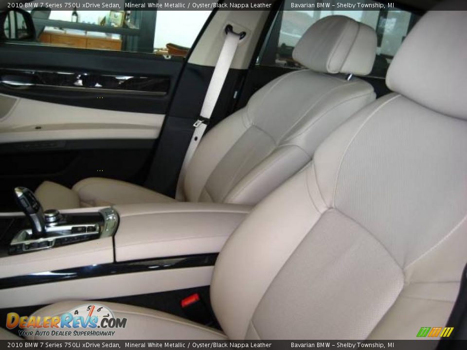 2010 BMW 7 Series 750Li xDrive Sedan Mineral White Metallic / Oyster/Black Nappa Leather Photo #9