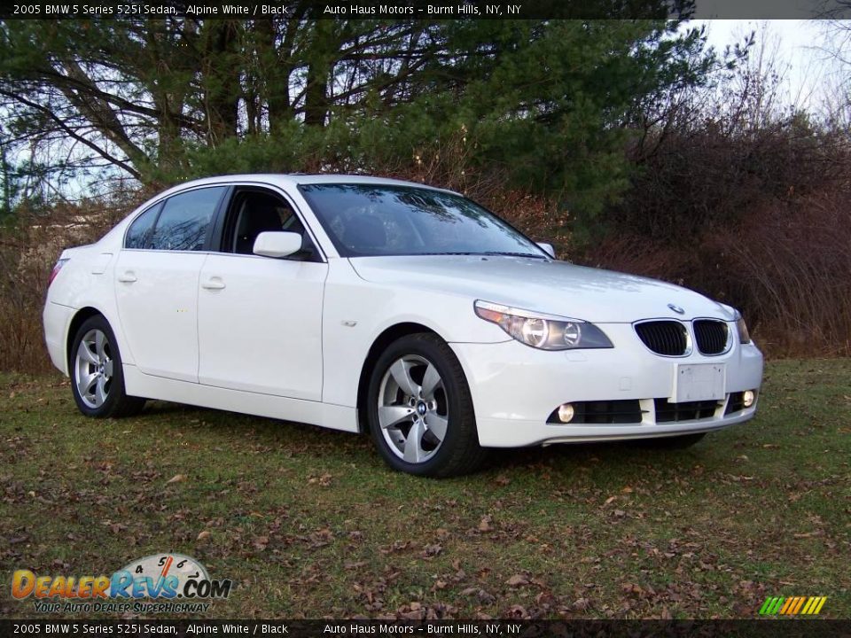 2005 BMW 5 Series 525i Sedan Alpine White / Black Photo #3