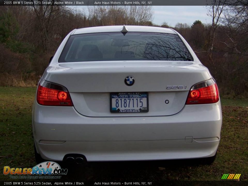 2005 BMW 5 Series 525i Sedan Alpine White / Black Photo #6