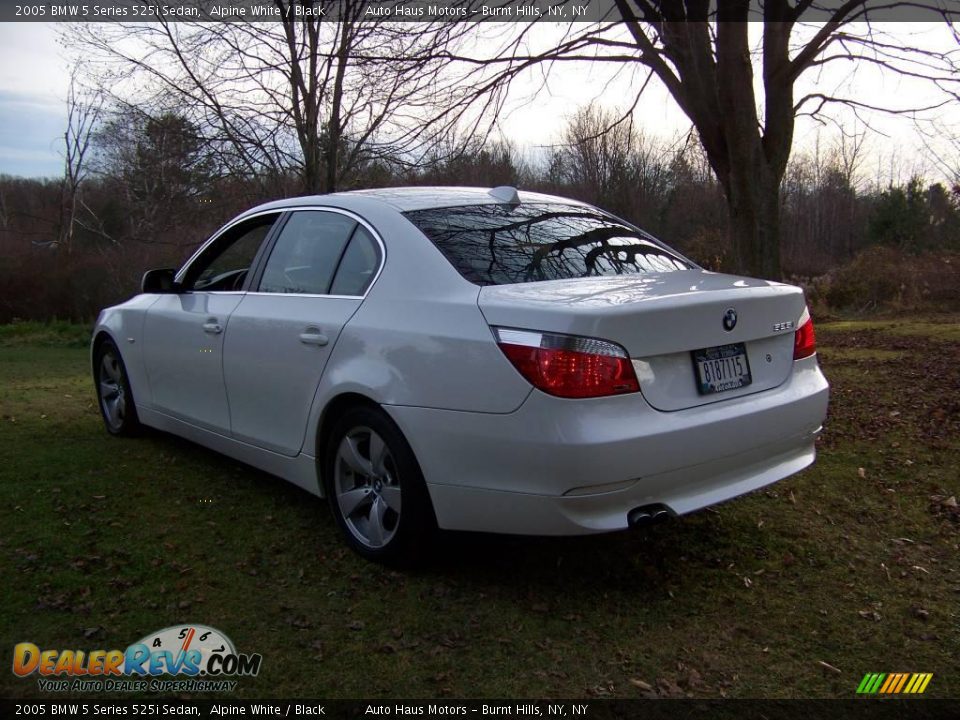 2005 BMW 5 Series 525i Sedan Alpine White / Black Photo #7