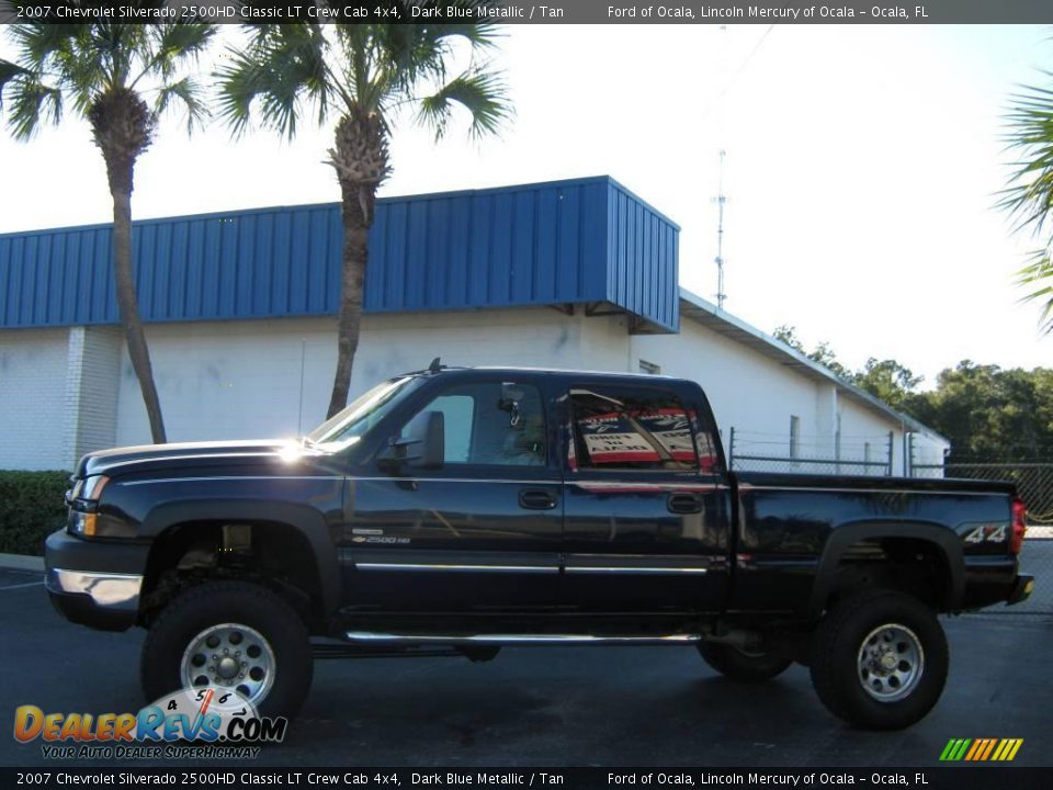 2007 Chevrolet Silverado 2500HD Classic LT Crew Cab 4x4 Dark Blue Metallic / Tan Photo #6