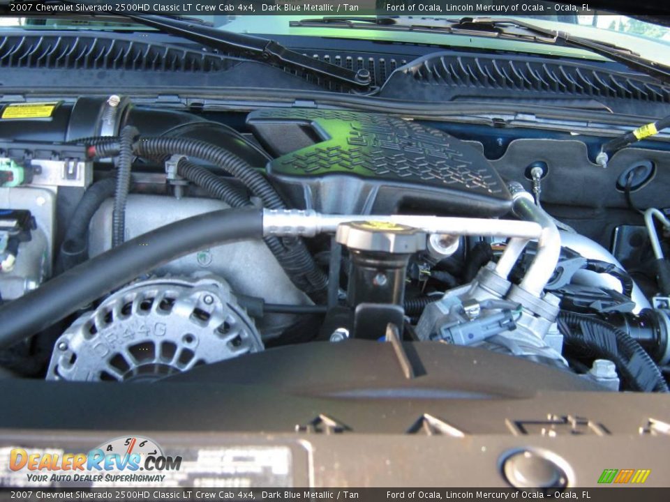 2007 Chevrolet Silverado 2500HD Classic LT Crew Cab 4x4 Dark Blue Metallic / Tan Photo #28