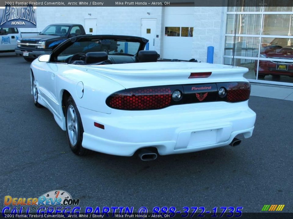 2001 Pontiac Firebird Convertible Arctic White / Ebony Photo #2