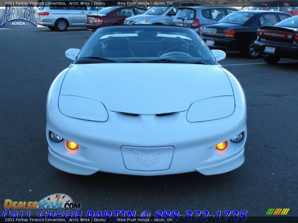 2001 Pontiac Firebird Convertible Arctic White / Ebony Photo #4